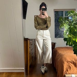 Vintage Gold Lame Top / Bodysuit